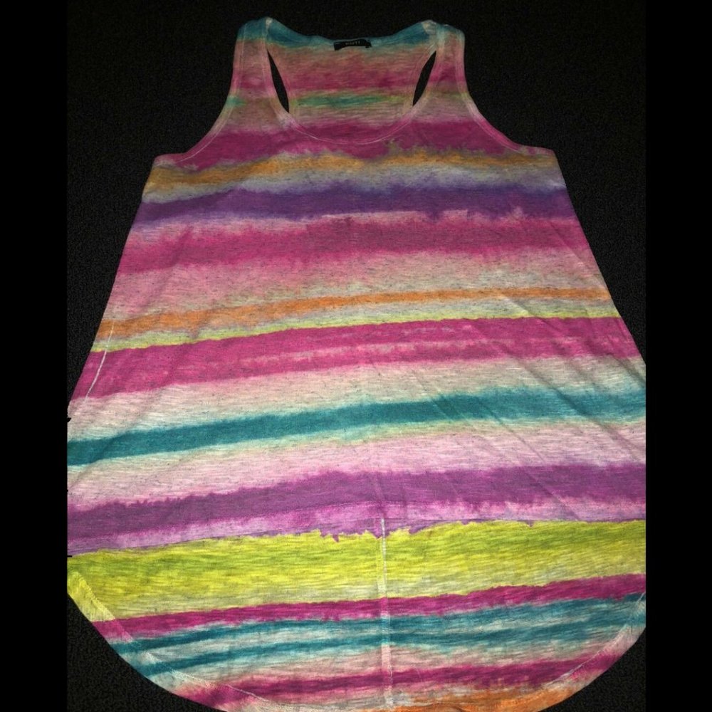 ENTI Multi Colored Stripe Tank Top Size L